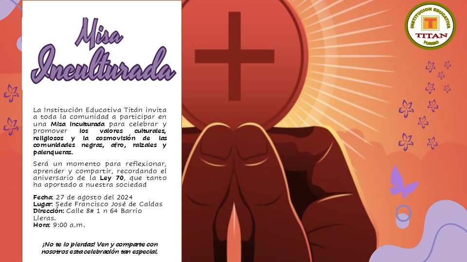 Invitación Misa Inculturada 2024